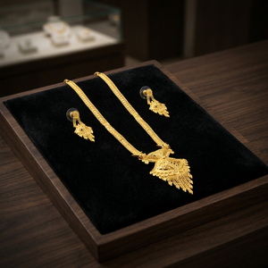 Wholesale 14K 18K 24K Micro Gold Traditional Long Necklaces Set, Fashion Long Jewelry Set, Brass Micro Forming Long Jewelry Set. - Product Image 4
