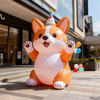 Modèle de chien gonflable géant durable sur mesure pour l'extérieur, fabrication OEM en Chine, vente directe d'usine