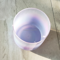 Q're Clear Crystal Bowl Dream Color 99.99% Bol chantant en cristal de quartz pur Méditation Yoga Sain et mascotte