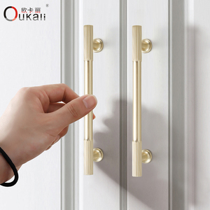 Oukali fransız mobilya dolap kolları mutfak çekmecesi Dresser çinko alaşım çay altın topuzu çekme kolları - Product Image 6