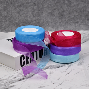 Pita Organza Warna Solid 100% Poliester Tenun Dua Sisi 50 Yard, Lebar 3/8 inci, untuk Dekorasi Natal, Pernikahan, Rumah, dan Hadiah - Product Image 2