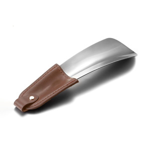 Wholesale supply of stainless steel and leather shoehorns, European and American style shoe-wearing aids, retro trendy shoe - Product Image 4