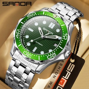Reloj de Pulsera Mecánico para Hombre SANDA 5604, Bisel Giratorio, Luminoso, Calendario, Resistente al Agua, Reloj de Moda Premium - Product Image 2