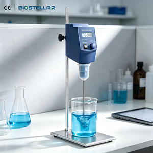 BIOSTELLAR LCD デジタルオーバーヘッドスターラー実験室用機械ミキサー 20L 40L 70L ブラシレス <span class=keywords><strong>DC</strong></span> モーター高トルク - Product Image 3