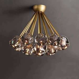 <span class=keywords><strong>Lustre</strong></span> LED rond élégant de style nordique avec feuilles, pour salon, salle à manger, chambre à coucher, décoration en cristal, <span class=keywords><strong>moins</strong></span> <span class=keywords><strong>cher</strong></span> - Product Image 6