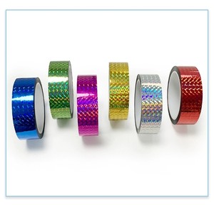 하이 퀄리티 PET 반사 홀로그램 접착 스티커 3D 장식 예술 및 공예 테이프 사용자 정의 사용 cinta - Product Image 6