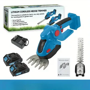 Tagliasiepi Cordless 2-in-1 portatile cordless tosaerba con batterie e caricabatteria elettrico per sarchiatrici decespugliatore per giardini - Product Image 1