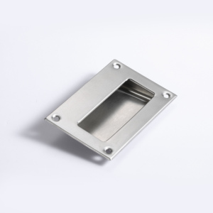 Poignée encastrée rectangulaire pour <span class=keywords><strong>porte</strong></span> <span class=keywords><strong>coulissante</strong></span>, poignées <span class=keywords><strong>de</strong></span> tiroir encastrées en acier inoxydable nickel brossé avec vis - Product Image 1