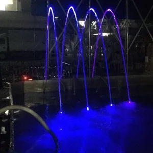 Diseño personalizado Musical de flujo Laminar Deck Jet fuente de agua con DMX LED de colores de luz