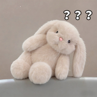 Adorable Peluche Lapin aux Oreilles Tombantes Ultra Douce et Moelleuse, Compagnon de Nuit pour Enfants et Cadeau d'Anniversaire, Vente en Gros