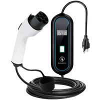 Chargeur EV portable ZK (7 kW, 16 A, triphasé, Type 2) avec prise rouge EU CEE, charge réglable (8/10/13/16 A, 220 V 450 V)