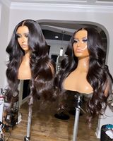 Wig Rambut Asli Lace Front 13x6 HD Transparent Lace Brazilian Virgin Hair Pre Plucked Pre Bleached untuk Wanita Kulit Hitam