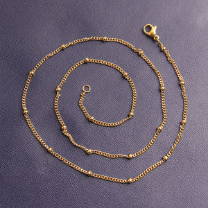 Powell – chaîne Satellite de perles en acier inoxydable, 20 pouces, 2 Mm, <span class=keywords><strong>plaqué</strong></span> <span class=keywords><strong>or</strong></span>, <span class=keywords><strong>pour</strong></span> la fabrication de <span class=keywords><strong>bijoux</strong></span>, vente en gros - Product Image 6