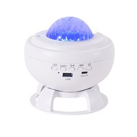 Proyector de Estrellas con Altavoz, Bola de Luz Nocturna Musical RGB, Recargable por USB, para Decoración de Dormitorios y Habitaciones Infantiles