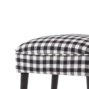 <b>Stool</b> Factory Lightweight Checkered Fabric Footstool Ottoman with Wood Legs for Multi Scene Use - Product Image 2