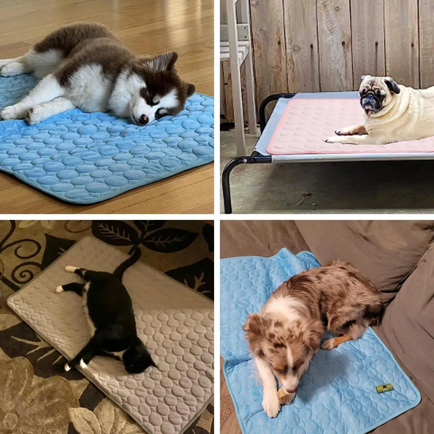 Kinhon produk mewah hewan peliharaan Aksesori kucing alas anjing musim panas tikar pendingin tempat tidur anjing portabel alas & bantalan tahan air untuk anjing