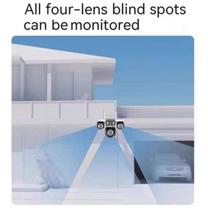 กล้องวงจรปิดรักษาความปลอดภัยภายนอก4เลนส์ PTZ พร้อมแผงพลังงานแสงอาทิตย์กล้องซิมการ์ด4G พร้อมแบตเตอรี่ - Product Image 4