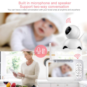 Moniteur pour bébé 5,0 pouces, caméra rotative à 360 degrés 1080P, pixels HD, vision nocturne infrarouge invisible 24 heures, plusieurs <span class=keywords><strong>chansons</strong></span> - Product Image 5
