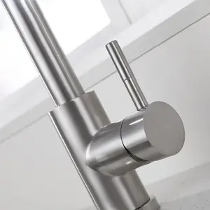 SUS304 Stainless Steel Hot And Cold Pull Faucet Can Rotate Telescopic Kitchen Basin Sink