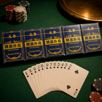 Cartes à Jouer de Luxe OEM/ODM, Papier Noir 310GSM, Boîte Cadeau Dorée, 4 Jeux, Promotion Familiale et d'Entreprise, Écologiques