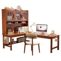 Bureau d'angle en bois massif en forme de L avec étagère intégrée pour les étudiants du collège, chambre à coucher, modèle 625, fabriqué en Chine