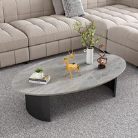 Table basse de roche minimaliste italienne célèbre Design ovale créatif de Bulgari pour petit salon Internet célèbre ménage