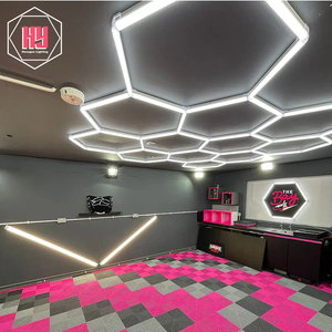 Nhà Máy Xe Hội Thảo Tổ Ong Ánh Sáng Hình Học Thiết Kế DIY Cao Nhẹ Nhàng Lục Giác Nhà Để Xe Làm Việc Ánh Sáng Hình Lục Giác LED Ánh Sáng - Product Image 1