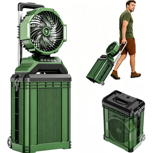 Ventilador de Nebulización Rodante para Exteriores de 15L, Batería de 30000mAh, 90 °   Ventilador Portátil Oscilante con Control Remoto y Luz LED - Product Image 1