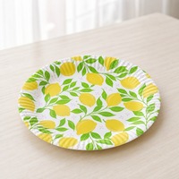 Assiettes en papier kraft jetables, rondes, brunes, pour les fêtes, la restauration, les plats à emporter, vente en gros, approvisionnement en vrac