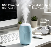 Humidificateur ultrasonique de bureau mini, alimentation USB, fonctionnement silencieux, diffuseur d'arômes, options multicolores, chambre, hôtel, fourni par l'usine
