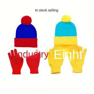 Custom Logo Unisex <b>Adult</b> Winter Wool Blend Beanie <b>Hat</b> Knitted <b>Christmas</b> Halloween Color-Matching Design Beanies - Product Image 2