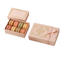 Boîte d'emballage de macarons de luxe personnalisée Kexin, boîte cadeau rigide avec couvercle et base pour 4, 5, 6 ou 8 macarons