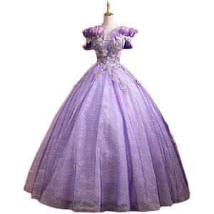 Neues Ballkleid Quince anera Kleider Applikationen Tüll aus Schulter <span class=keywords><strong>Prom</strong></span> Geburtstags feier Kleider Formale Vestido De Anos Sweet - Product Image 1