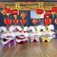 Peluche écologique de style chinois, lion gardien de la danse, mini lion de danse porte-bonheur, peluche du Nouvel An chinois
