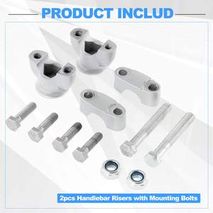 Elevadores de Manillar de Motocicleta Universales de 7/8'' de Aleación de Aluminio con Abrazaderas de Montaje - Product Image 6