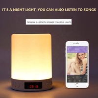 Nouvel arrivage réveil numérique Led couleur USB bureau tactile lampe Portable Bluetooth haut-parleur