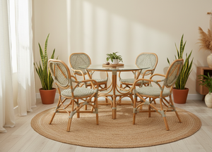 Jamaica <b>Bistro</b> Rattan <b>Dining</b> <b>Set</b> Modern Stylish Table Chairs Cozy Elegant <b>Dining</b> Room Home Apartment Hotel Restaurant Use Indoor - Product Image 3