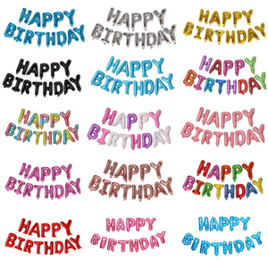 <span class=keywords><strong>2024</strong></span> nouveauté haute qualité 16 pouces joyeux anniversaire lettre aluminium <span class=keywords><strong>Film</strong></span> ballon ensemble pour l'obtention du diplôme anniversaire décorations - Product Image 1