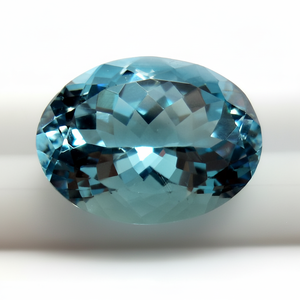 Piedra preciosa de Aguamarina de quilate personalizada Natural certificada, piedra de corte ovalado con buen brillo de Color, piedra suelta, cambio de Color, efecto óptico - Product Image 1
