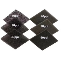 Filtres carrés en mousse de polyuréthane pour Aquarium, éponge réticulée à cellules ouvertes 10 20 30 40 50 60 PPI