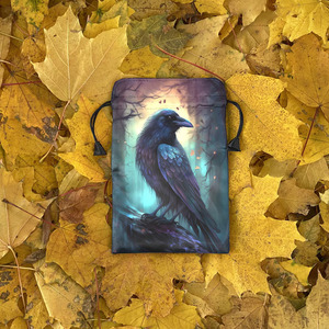 Sac en soie pour Tarot ou <span class=keywords><strong>Runes</strong></span> Pochette de Tarot en satin Wrap pour Tarot <span class=keywords><strong>Oracle</strong></span> <span class=keywords><strong>Runes</strong></span> avec Art Print Crow - Product Image 4
