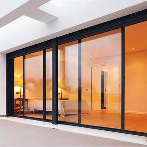 Système de <span class=keywords><strong>porte</strong></span> <span class=keywords><strong>coulissante</strong></span> automatique sans rail en aluminium moderne ZS, double vitrage en verre trempé, surface finie - Product Image 1