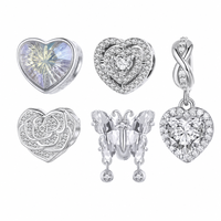 Pendentif breloque en argent sterling 925 en forme de fleur, plume et coquillage bleus pour femme, idéal pour bracelet, bijoux fins, cadeau d'anniversaire, vente en gros