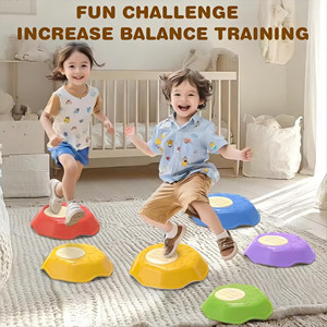 Balance-Trainingssteine Rutschfeste Balance-Blöcke Trittsteine Kinder-Sensorikspielzeug Indoor/Outdoor Sporttrainingssets - Product Image 4