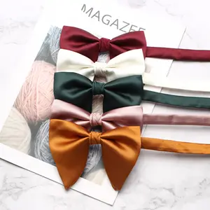 Wedding Bowtie Solid Color Bow tie For Women Men Butterfly Ladies Bow knot Adult Bow Ties Cravats Groomsmen Bowties