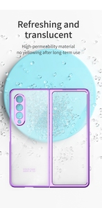 <span class=keywords><strong>Coque</strong></span> de téléphone Samsung en placage Transparent, étui rigide pour Galaxy Z pliable 3 5G - Product Image 2