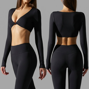 Trend 2026 Set Yoga <span class=keywords><strong>Donna</strong></span> Effetto Nudo, 6 Pezzi, Traspirante, Assorbente, Asciugatura Rapida, Sollevamento Glutei, per Palestra e Sport, MOQ Basso - Product Image 5