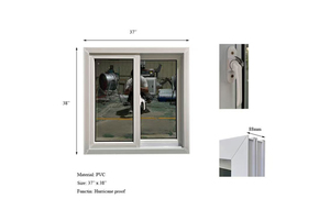 Fenêtre en verre plastique personnalisée bon marché bon marché Fenêtre coulissante en verre <span class=keywords><strong>PVC</strong></span> - Product Image 3