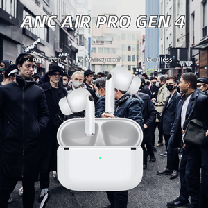 หูฟังไร้สาย AirPro Gen 4 TWS ปี 2025 จากคลังสินค้าสหรัฐอเมริกาและยุโรป พร้อมระบบตัดเสียงรบกวน ANC  ปลอดภาษี มีหมายเลขซีเรียลถูกต้อง  ไฟ LED ชิป Airoha - Product Image 2