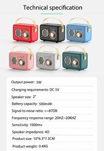 Barato Radio FM Retro Bluetooth altavoz más nuevo Vintage clásico pequeño Mini inalámbrico de gran volumen gramófono altavoz portátil - Product Image 2